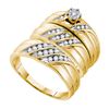Image 1 : 14KT Yellow Gold 0.43CTW DIAMOND FASHION TRIO SET