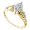Image 1 : 10KT Yellow Gold 0.12CTW DIAMOND FASHION BRIDAL RING