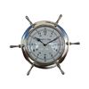 Image 1 : NAUTICAL CHROME 11" SHIP WHEEL CLOCK