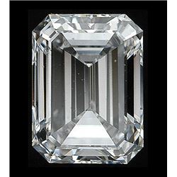 GIA CERT 0.73 CTW EMERALD DIAMOND D/VS2