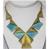 Image 1 : BABY BLUE BRASS NECKLACE