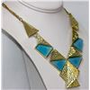 Image 2 : BABY BLUE BRASS NECKLACE