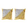 Image 1 : 10KT Yellow Gold 0.75CT DIAMOND MICRO-PAVE EARRING