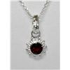 Image 1 : BEAUTIFUL SILVER PENDANT WITH RED RUBY STONE CTW 0.60