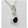 Image 2 : BEAUTIFUL SILVER PENDANT WITH RED RUBY STONE CTW 0.60