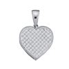 Image 1 : 10KT White Gold 0.05CTW DIAMOND LADIES HEART PENDENT