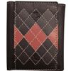 Image 1 : ARGLY PATTERN TRIFOLD LEATHER WALLET