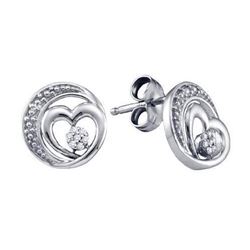 925 Sterling Silver White 0.04CT DIAMOND MICRO PAVE EAR
