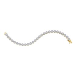 14KT Yellow Gold 4.00CTW DIAMOND FLOWER BRACELET