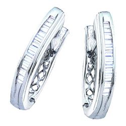 14KT White Gold 0.50CTW BAGGUETTE DIAMOND LADIES FASHIO