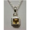 Image 1 : NATURAL CITRINE PENDANT 0.65 CTW .925 STERLING SILVER