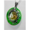 Image 2 : NATURAL CHINESE GREEN JADE PENDANT YEAR OF THE BOAR NEC