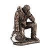 Image 1 : Fireman Reflecting Cold Cast Bronze Statue