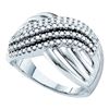Image 1 : 14KT White Gold 0.51CTW DIAMOND FASHION RING