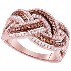 10KT Rose Gold 0.78CTW BROWN DIAMOND FASHION RING