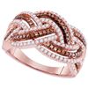 Image 1 : 10KT Rose Gold 0.78CTW BROWN DIAMOND FASHION RING