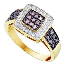 14KT Yellow Gold 0.54CTW COGNAC DIAMOND LADIES FASHION