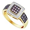 Image 1 : 14KT Yellow Gold 0.54CTW COGNAC DIAMOND LADIES FASHION