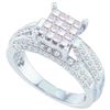Image 1 : 14KT White Gold 1.00CTW DIAMOND LADIES INVISIBLE RING