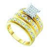 Image 1 : 10K Yellow-gold 0.29CT DIAMOND FASHION TRIO SET