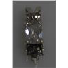 Image 1 : RECTANGLE MARCASITE CLEAR CZ PENDANT .925 STERLING SILV