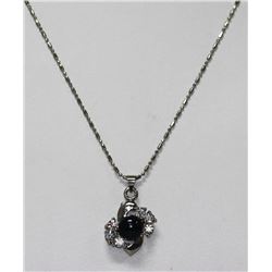 NOBLE BLACK PEARL CZ NECKLACE