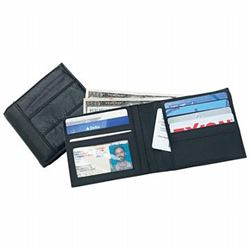 Embassy Men's Solid Genuine Leather Bi-Fold Wallet