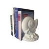 Image 1 : SET OF 2 8" WHITEWASHED CAST IRON BOOK ENDS