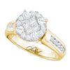 Image 1 : 14KT Yellow Gold 1.00CTW DIAMOND SOLIEL BRIDAL RING