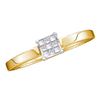 Image 1 : 14KT Yellow Gold 0.10CTW DIAMOND INVISBLE RING