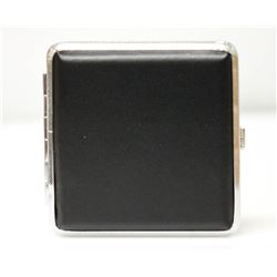 BLACK LEATHER STYLED CIGARETTE CASE