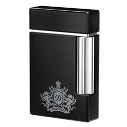 S.T. Dupont Ligne 8 Blazon Lighter - Black Lacquer and