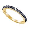 Image 1 : 10K Yellow-gold 0.50CTW BLACK DIAMOND FASHION BAND