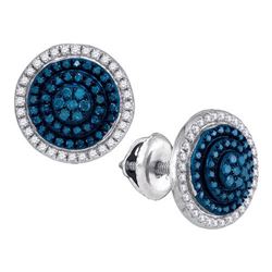 10KT White Gold 0.55CTW DIAMOND MICRO-PAVE EARRING