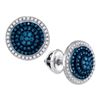 Image 1 : 10KT White Gold 0.55CTW DIAMOND MICRO-PAVE EARRING