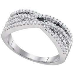 10KT White Gold 0.32CTW DIAMOND FASHION BAND