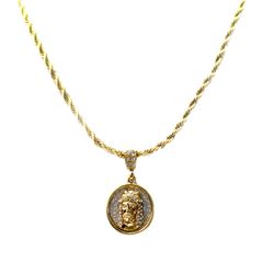 JESUS CHRIST BRASS PENDANT COMES W/CHAIN