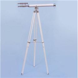 Nautical Hampton Collection Chrome w/ White Leather Gri