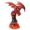 Image 1 : Hand Painted Resin Red Dragon Statue