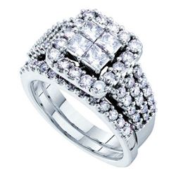 14KT White Gold 4.0CTW LADIES INVISIBLE DIAMOND BRIDAL