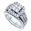 Image 1 : 14KT White Gold 4.0CTW LADIES INVISIBLE DIAMOND BRIDAL