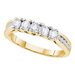 14KT Yellow Gold 0.60CTW ROUND DIAMOND LADIES FASHION B