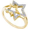 Image 1 : 10KT Yellow Gold 0.09CTW DIAMOND FASHION STAR RING