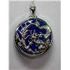 Image 2 : NATURAL CHINESE YEAR OF THE DRAGON BLUE JADE PENDANT