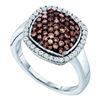 Image 1 : 10KT White Gold 0.95CT COGNAC DIAMOND LADIES FASHION RI