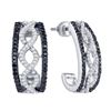 Image 1 : 10KT White Gold 1.03CT BLACK DIAMOND FASHION EARRINGS