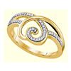 Image 1 : 10KT Yellow Gold 0.15CTW DIAMOND HEART BAND