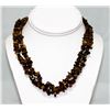 Image 1 : 370.01  CTW TIGER EYE UN-CUT NECKLACE