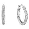 Image 1 : 14KT White Gold 1.0CTW DIAMOND FASHION HOOPS