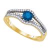 Image 1 : 14K Yellow-gold 0.65CTW BLACK DIAMOND FASHION RING